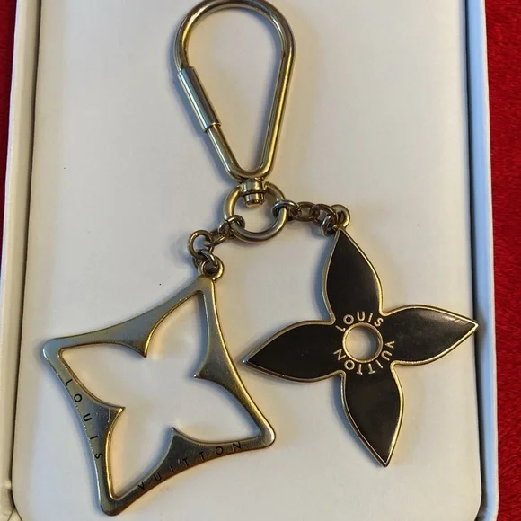 Authentic Louis Vuitton bag charm Porte Cles puzzle key chain Black Gold - Picture 7 of 10